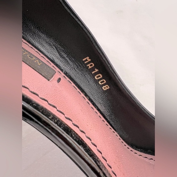 100% Authentic Louis Vuitton High Heel Pattern Leather Shoes Stiletto 38.5 8.5 - Picture 5 of 16